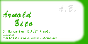 arnold bito business card